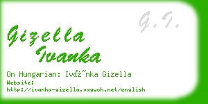 gizella ivanka business card